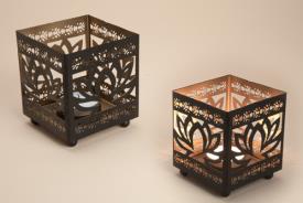 CANDELABROS Y PORTAVELAS | PORTALUMINAS CON DISEO FLOR 9X8 CMS