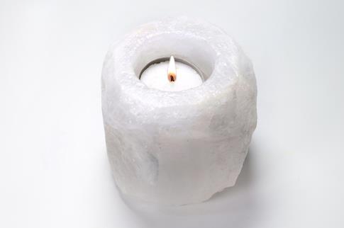 LAMPARAS DE SAL Y OTROS MINERALES | PORTALUMINAS DE SAL BLANCA