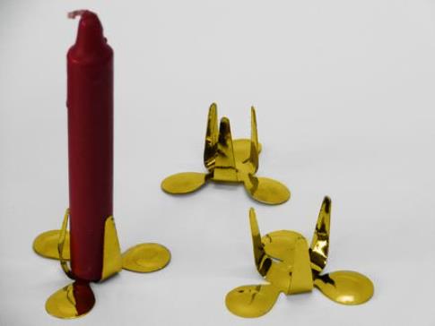 CANDELABROS Y PORTAVELAS | PORTAVELAS DORADO METAL FLEXIBLE