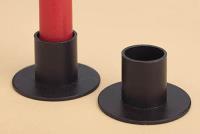 PORTAVELAS METLICO Y NEGRO PARA VELAS 2 CM DIAMETRO