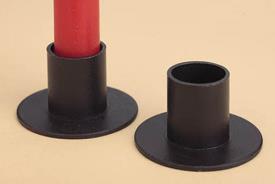 CANDELABROS Y PORTAVELAS | PORTAVELAS METLICO Y NEGRO PARA VELAS 2 CM DIAMETRO