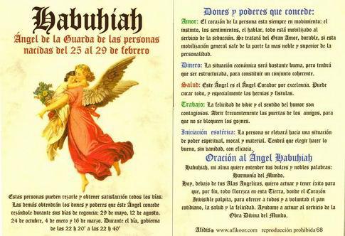 POSTALES Y POSTERS | POSTAL NGEL HABUHIAH 25 AL 29 FEBRERO (N 68).
