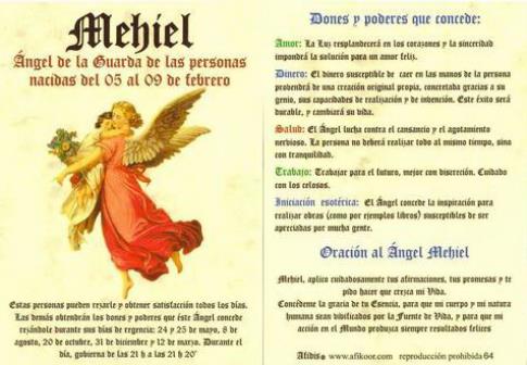 POSTALES Y POSTERS | POSTAL NGEL MEHIEL 5 AL 9 FEBRERO (N 64).