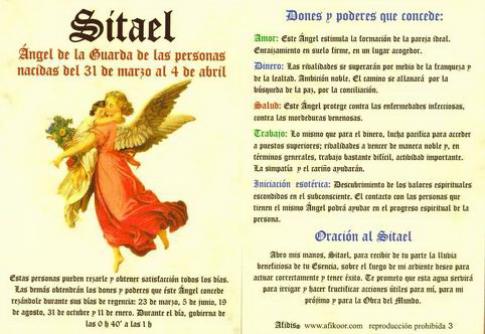 POSTALES Y POSTERS | POSTAL NGEL SITAEL 31 MARZO AL 4 ABRIL (N 3).