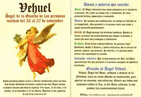 POSTALES Y POSTERS | POSTAL NGEL VEHUEL 23 AL 27 NOVIEMBRE (N 49).