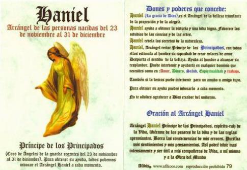 COMODIN | POSTAL ARCNGEL HANIEL 23 NOV. AL 31 DICIEMBRE(7)