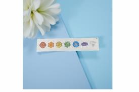 MINERALES Y GEMAS | POSTER CHAKRAS HORIZONTAL 15X70 CM.
