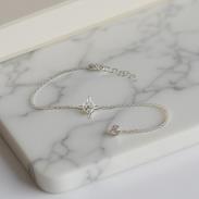 PULSERAS | PULSERA  PLATA NUDO DE BRUJAS CON BRILLANTITO
