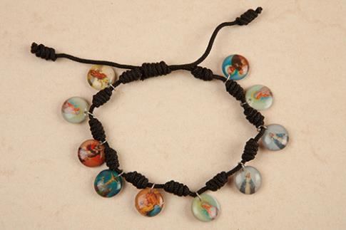 COMODIN | PULSERA 10 SANTOS HILO NEGRO