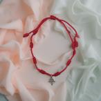 PULSERA 7 NUDOS ROJA CON DIJE NUDO DE BRUJAS PLATA CON BRILLANTITO PULSERA 7 NUDOS ROJA CON DIJE NUDO DE BRUJAS PLATA CON BRILLANTITO