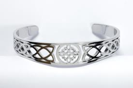 PULSERAS | PULSERA ACERO NUDO DE BRUJAS CON CENEFA