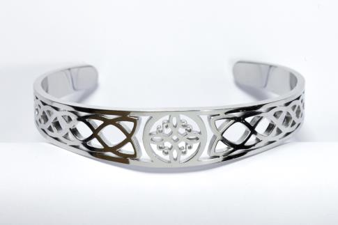 PULSERAS | PULSERA ACERO NUDO DE BRUJAS CON CENEFA