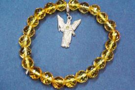 COLLARES, PULSERAS, PENDIENTES Y ANILLOS | PULSERA AGATA FACETEADA 8MM CON ARCANGEL JOFIEL EN PLATA DE LEY
