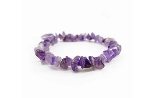 COLLARES, PULSERAS, PENDIENTES Y ANILLOS | PULSERA CHIP ELASTICA AMATISTA