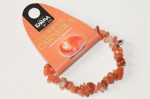 COLLARES, PULSERAS, PENDIENTES Y ANILLOS | PULSERA CHIP ELASTICA CARNEOLA