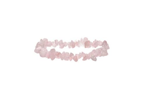 COLLARES, PULSERAS, PENDIENTES Y ANILLOS | PULSERA CHIP ELASTICA CUARZO ROSA