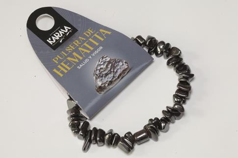 COLLARES, PULSERAS, PENDIENTES Y ANILLOS | PULSERA CHIP ELASTICA HEMATITE