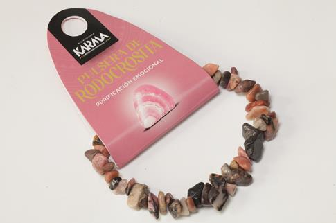 COLLARES, PULSERAS, PENDIENTES Y ANILLOS | PULSERA CHIP ELASTICA RODOCROSITA