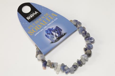 COLLARES, PULSERAS, PENDIENTES Y ANILLOS | PULSERA CHIP ELASTICA SODALITA