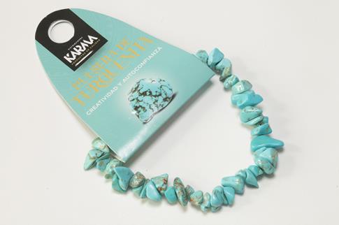 COLLARES, PULSERAS, PENDIENTES Y ANILLOS | PULSERA CHIP ELASTICA TURQUENITA