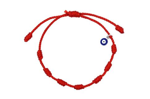 COMODIN | PULSERA DE LOS 7 NUDOS CON OJO TURCO DE CRISTAL 18X55mm