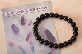 COLLARES, PULSERAS, PENDIENTES Y ANILLOS | PULSERA ELASTICA 23 BOLAS 8 MM  TURMALINA NATURAL