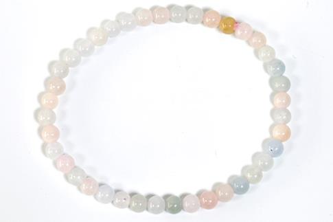 COLLARES, PULSERAS, PENDIENTES Y ANILLOS | PULSERA ELASTICA BOLA 4 MM MORGANITA