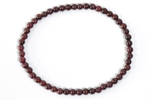 COLLARES, PULSERAS, PENDIENTES Y ANILLOS | PULSERA ELASTICA BOLA 4MM GRANATE