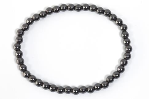 COLLARES, PULSERAS, PENDIENTES Y ANILLOS | PULSERA ELASTICA BOLA 4MM HEMATITE IMANTADA
