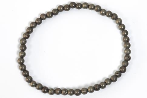 COLLARES, PULSERAS, PENDIENTES Y ANILLOS | PULSERA ELASTICA BOLA 4MM PIRITA