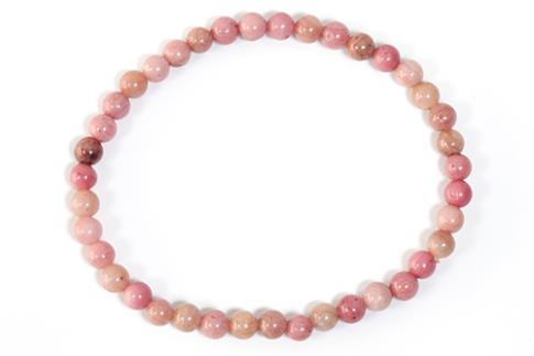 COLLARES, PULSERAS, PENDIENTES Y ANILLOS | PULSERA ELASTICA BOLA 4MM RODOCROSITA
