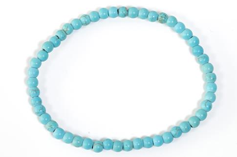 COLLARES, PULSERAS, PENDIENTES Y ANILLOS | PULSERA ELASTICA BOLA 4MM TURQUENITA