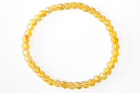 COLLARES, PULSERAS, PENDIENTES Y ANILLOS MINERALES | PULSERA ELASTICA BOLA DE CITRINO RECONSTITUIDO 4MM