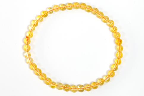 COLLARES, PULSERAS, PENDIENTES Y ANILLOS | PULSERA ELASTICA BOLA DE CITRINO RECONSTITUIDO 4MM