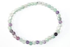 COLLARES, PULSERAS, PENDIENTES Y ANILLOS | PULSERA ELASTICA BOLA DE FLUORITA 4MM