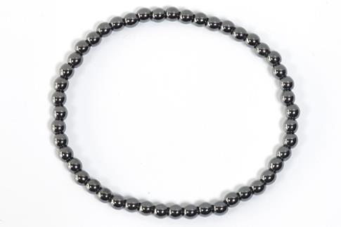 COLLARES, PULSERAS, PENDIENTES Y ANILLOS | PULSERA ELASTICA BOLA DE HEMATITE 4MM