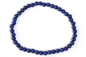 COLLARES, PULSERAS, PENDIENTES Y ANILLOS MINERALES | PULSERA ELASTICA BOLA DE LAPISLAZULI RECONSTITUIDO 4MM