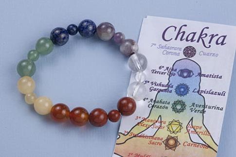 COMODIN | PULSERA ELASTICA CHAKRA BOLAS 10 Y 6MM