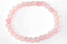 PULSERA ELASTICA CUARZO ROSA BOLA 6MM