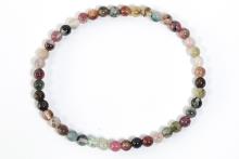 PULSERA ELASTICA FACETEADA BOLA 4 MM TURMALINA SANDIA