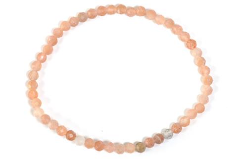 COLLARES, PULSERAS, PENDIENTES Y ANILLOS | PULSERA ELASTICA FACETEADA PIEDRA SOL 4MM