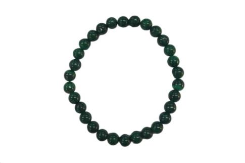 COLLARES, PULSERAS, PENDIENTES Y ANILLOS | PULSERA ELASTICA MALAQUITA NATURAL CALIDAD EXTRA BOLA 6MM