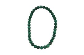 COLLARES, PULSERAS, PENDIENTES Y ANILLOS MINERALES | PULSERA ELASTICA MALAQUITA NATURAL CALIDAD EXTRA BOLA DE  4MM