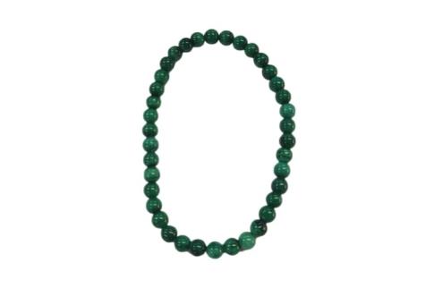 COLLARES, PULSERAS, PENDIENTES Y ANILLOS | PULSERA ELASTICA MALAQUITA NATURAL CALIDAD EXTRA BOLA DE  4MM