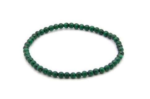 COMODIN | PULSERA ELASTICA MALAQUITA SINTETICA BOLA 4 MM