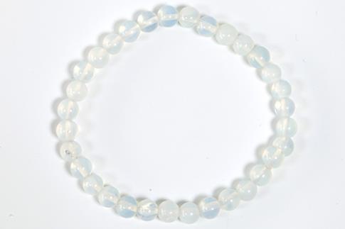 COLLARES, PULSERAS, PENDIENTES Y ANILLOS | PULSERA ELASTICA OPALINA BOLA 6MM