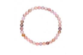 COLLARES, PULSERAS, PENDIENTES Y ANILLOS | PULSERA ELASTICA OPALO ROSA BOLA DE 4 MM. MODELO PEQUEO