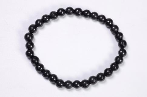 COLLARES, PULSERAS, PENDIENTES Y ANILLOS MINERALES | PULSERA ELASTICA SHUNGITA 6MM
