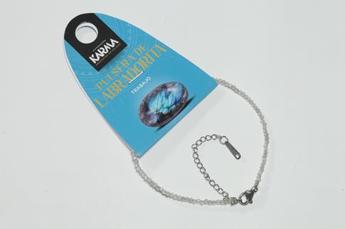 COMODIN | PULSERA FACETEADA LABRADORITA BOLAS 2MM CON CIERRE DE ACERO