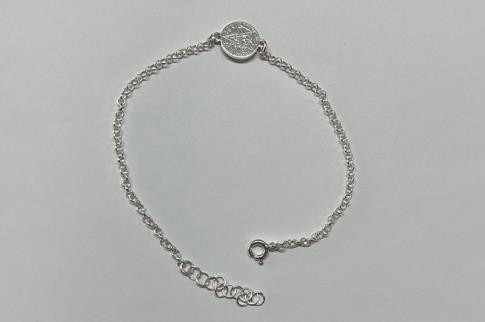 PULSERAS | PULSERA PLATA CON TETRAGRAMATON GRABADO 1CM